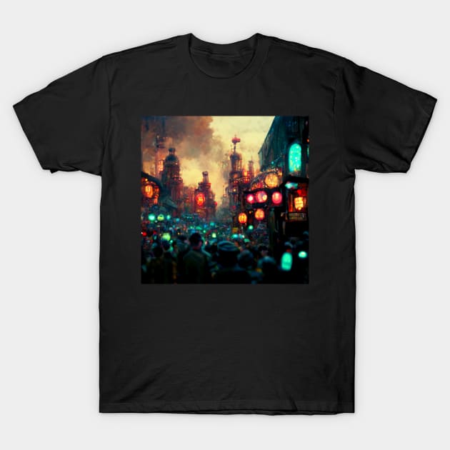 steampunk city aesthetic T-Shirt by Artsy2Day